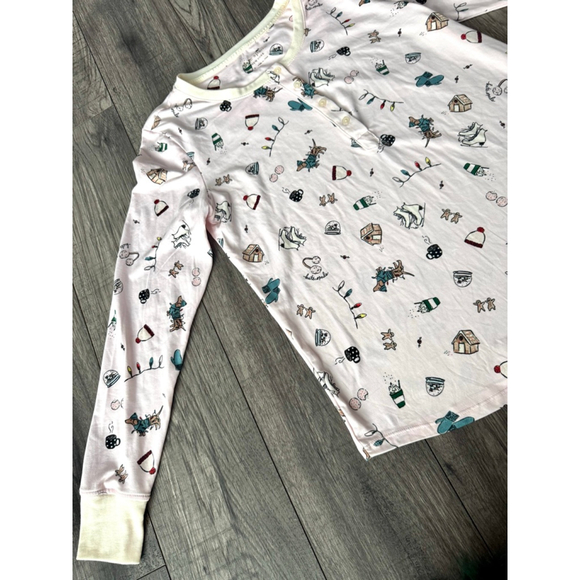 Kate Spade Henley Pajama Shirt Holiday Daushaunds Print Size Small $99 - Picture 2 of 10